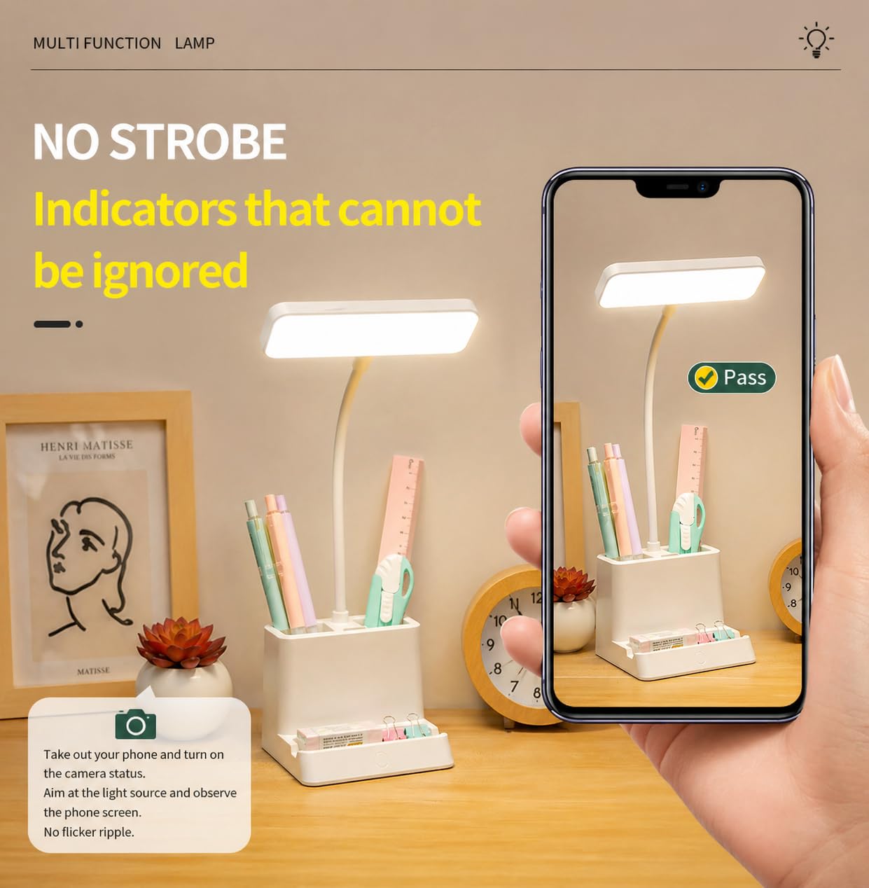 SaleOn Rechargeable Stable Desk Lamp with USB Cable