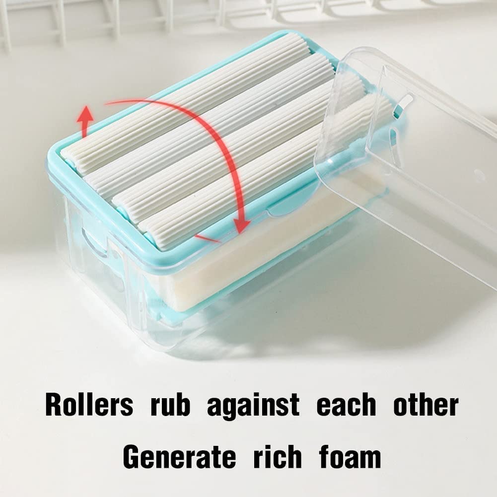 Soap Roller Dispenser,2-in-1 Portable Soap Dish