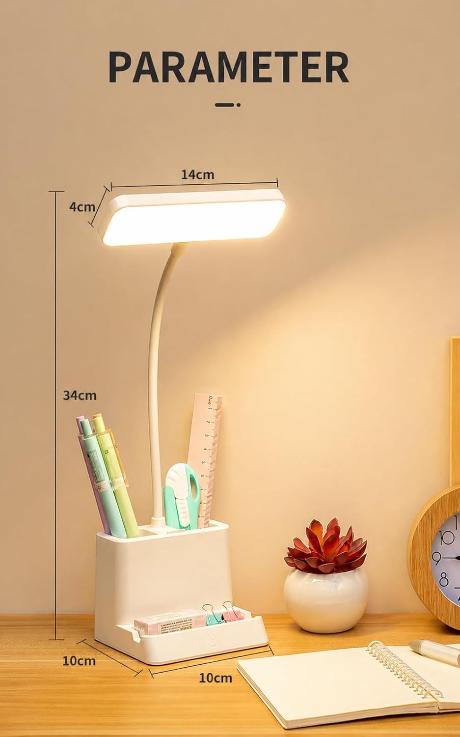 SaleOn Rechargeable Stable Desk Lamp with USB Cable