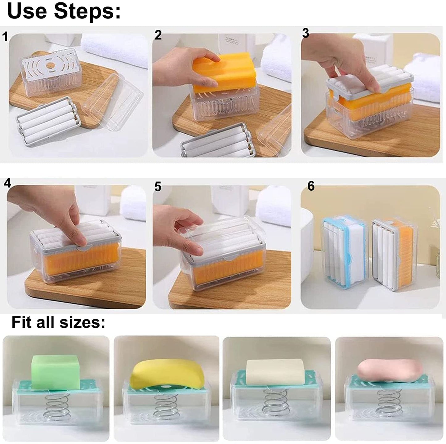 Soap Roller Dispenser,2-in-1 Portable Soap Dish