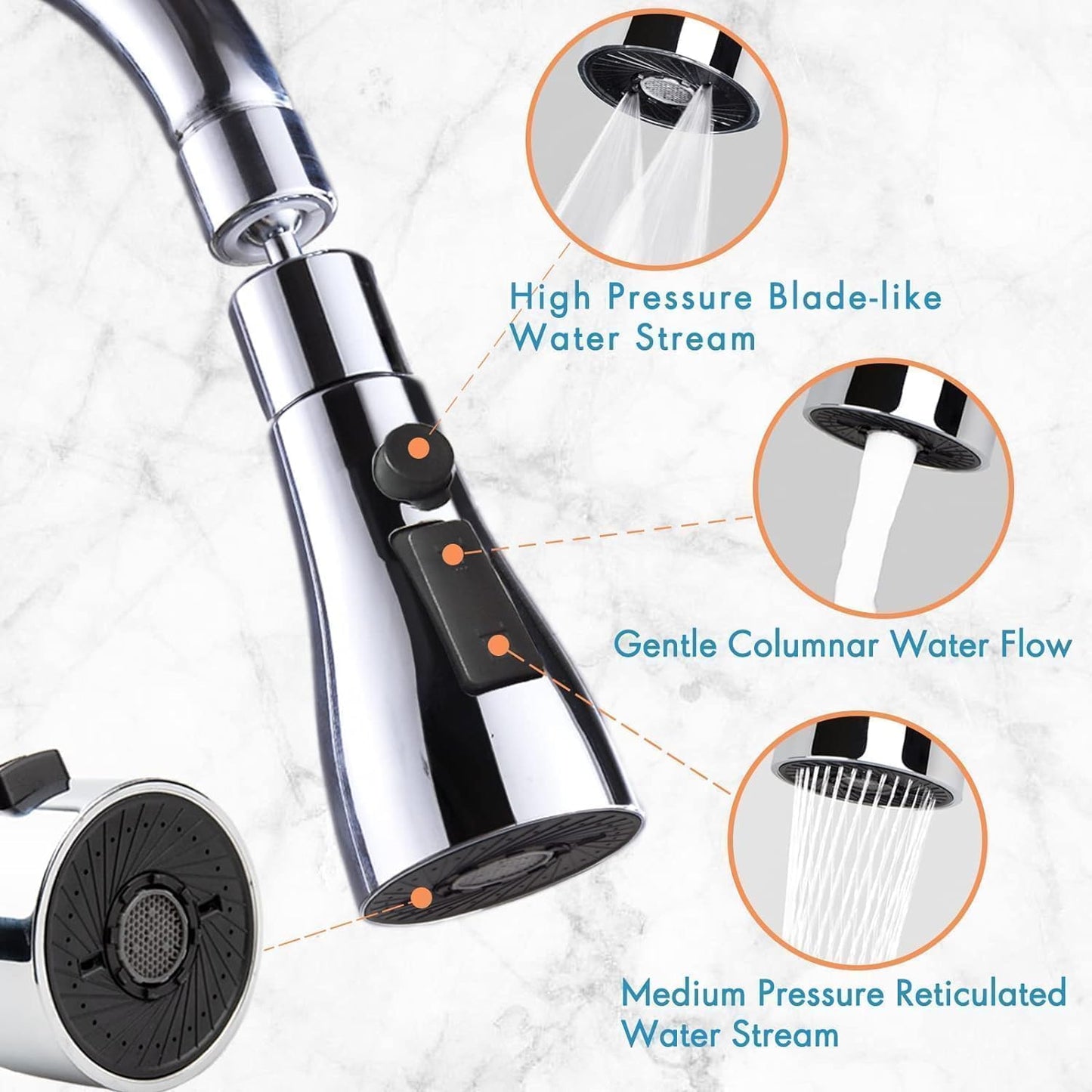 Flexible Tap Extender for Kitchen Sink – 360° Rotating