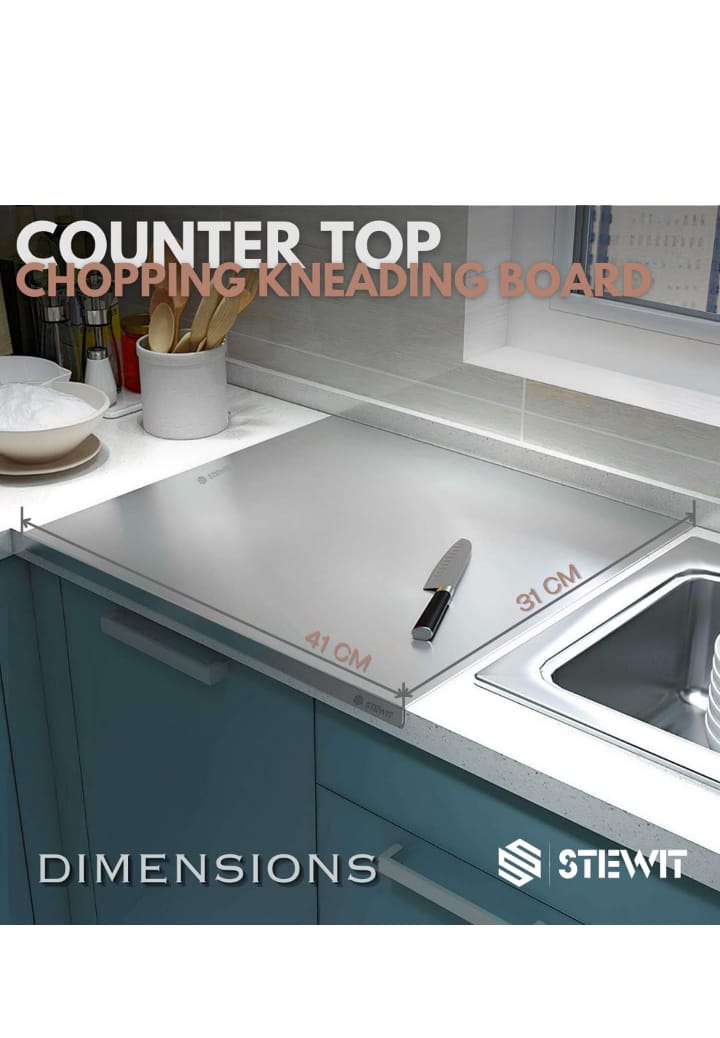 🔪 Premium Stainless Steel Cutting Board