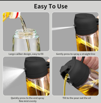 2-in-1 Oil Sprayer & Dispenser Bottle 500ml