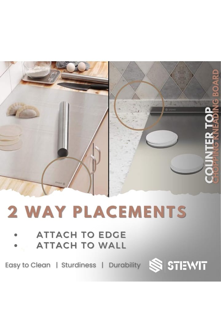 🔪 Premium Stainless Steel Cutting Board